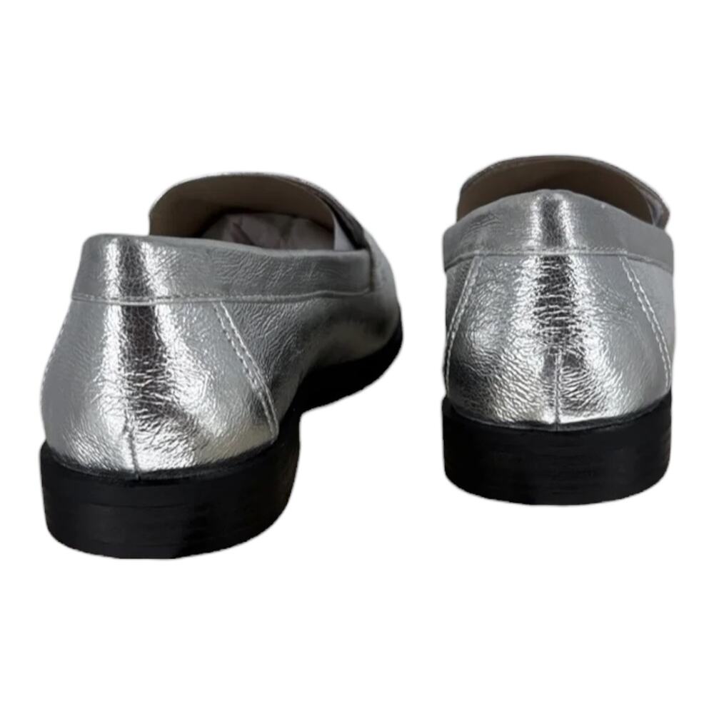 On 34th Women's Marey Beaded Trim Loafers Silver Size 9 - Picture 4 of 4